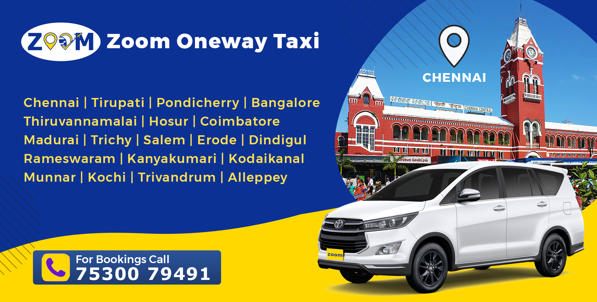 Oneway Drop Taxi Chennai